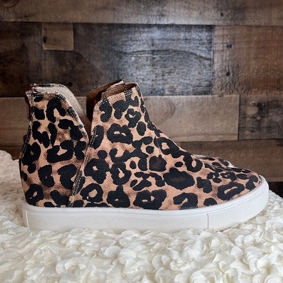 Steve Madden Womens Claud CLUD01S1 Brown Black Leopard Print Ankle Bootie Size 7 - Picture 1 of 8